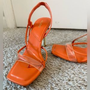 Orange heels. Good condition. Size 8